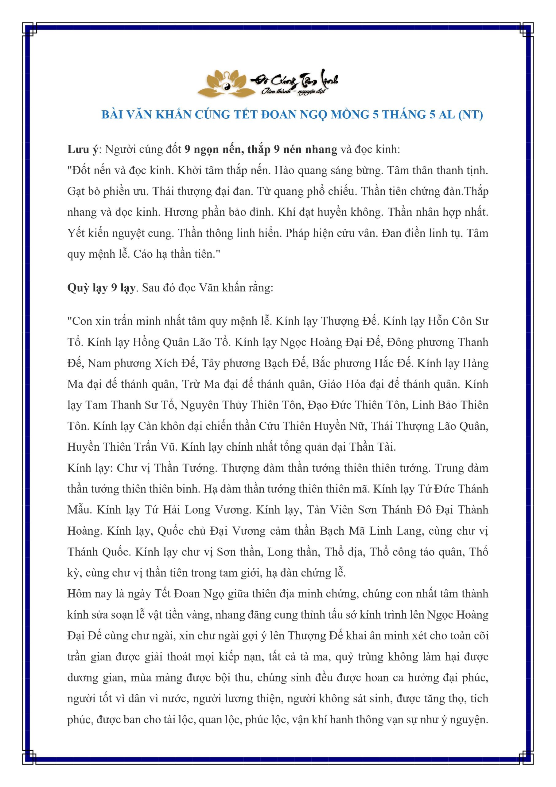 Mâm cúng lễ tết Đoan Ngọ truyền thống đủ lễ vật