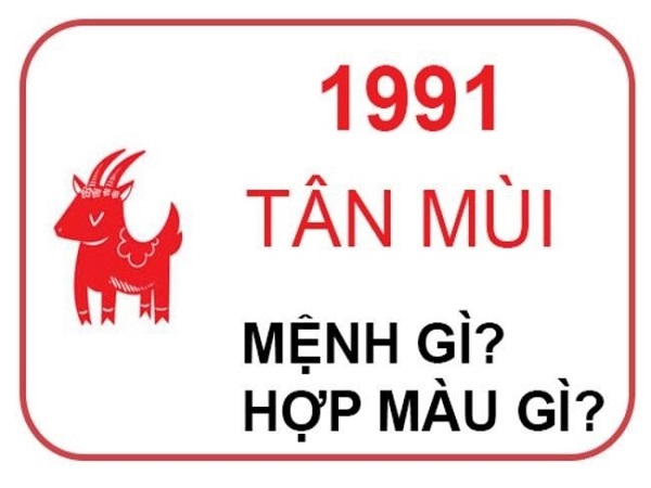 Nam nữ sinh năm 1991 tuổi Tân Mùi hợp màu gì