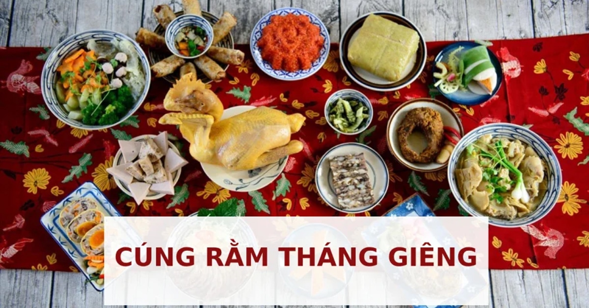Mâm cúng rằm hàng tháng đầy đủ và trang nghiêm