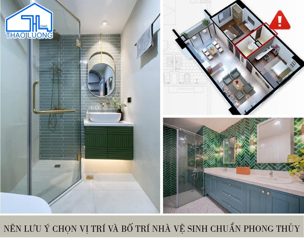 Bố trí nhà vệ sinh hợp phong thủy trong nhà
