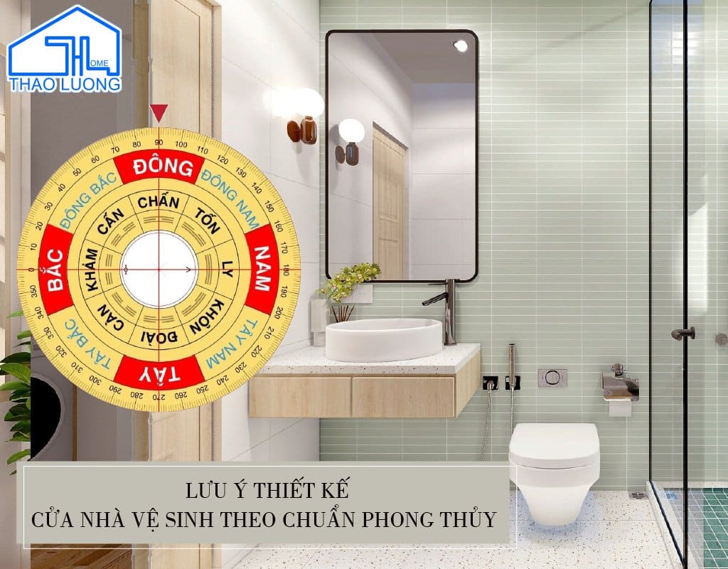 Phong thuỷ nhà vệ sinh theo nguyên tắc hiện đại