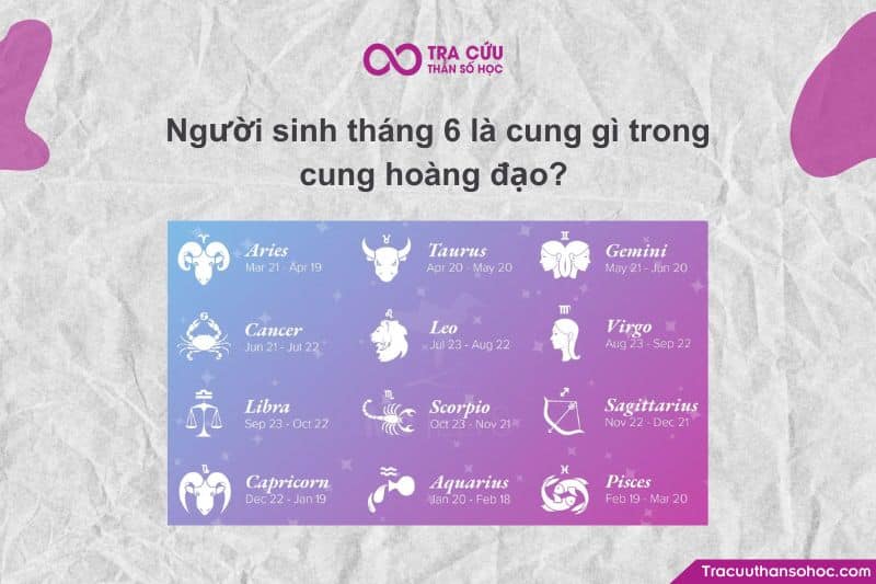 Người sinh tháng 6 thuộc cung nào