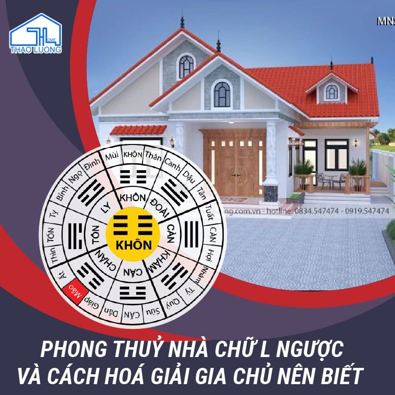Bố trí nhà hình chữ L hợp phong thủy