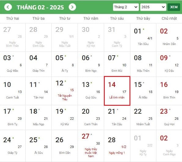 Ngày 14 tháng 2 là cung hoàng đạo nào