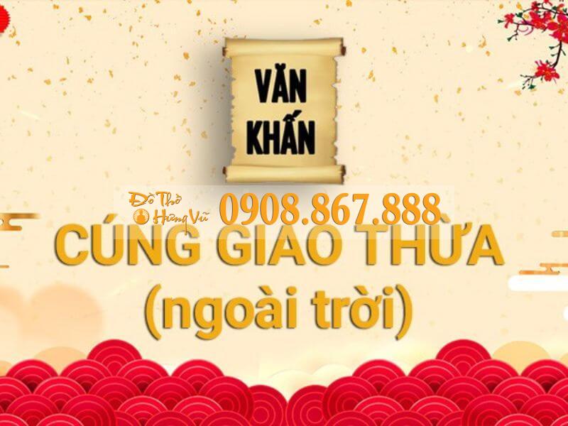 Mâm lễ cúng giao thừa ngoài trời chuẩn truyền thống
