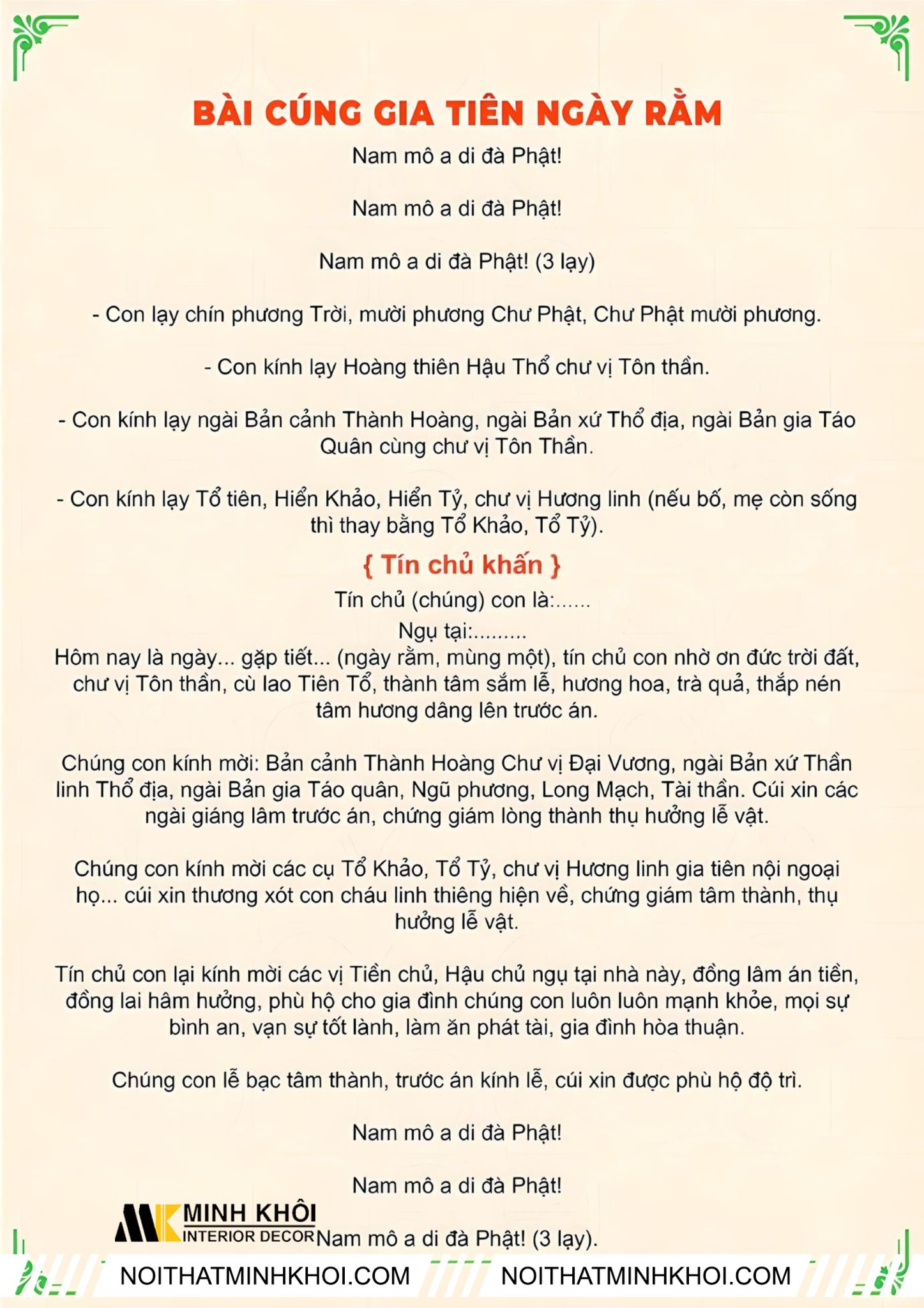 Bàn thờ gia tiên ngày mùng 1 với mâm cúng chuẩn