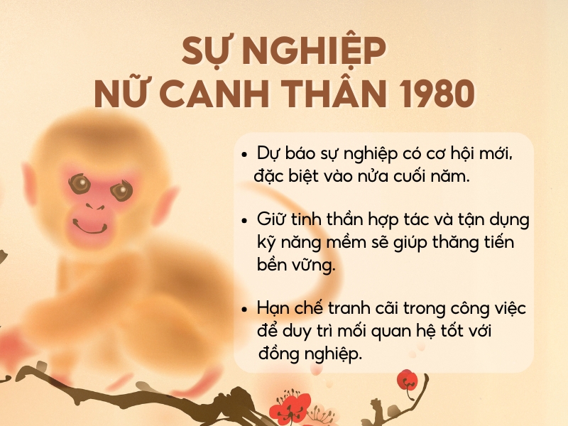 Tử vi Canh Thân 1980 nữ mạng năm 2025 chi tiết
