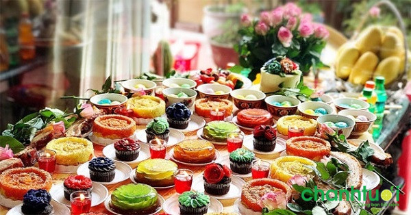 Mâm cúng đầy tháng cho bé gái truyền thống Việt Nam