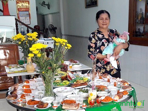 Bàn lễ cúng đầy tháng cho bé gái đúng phong tục