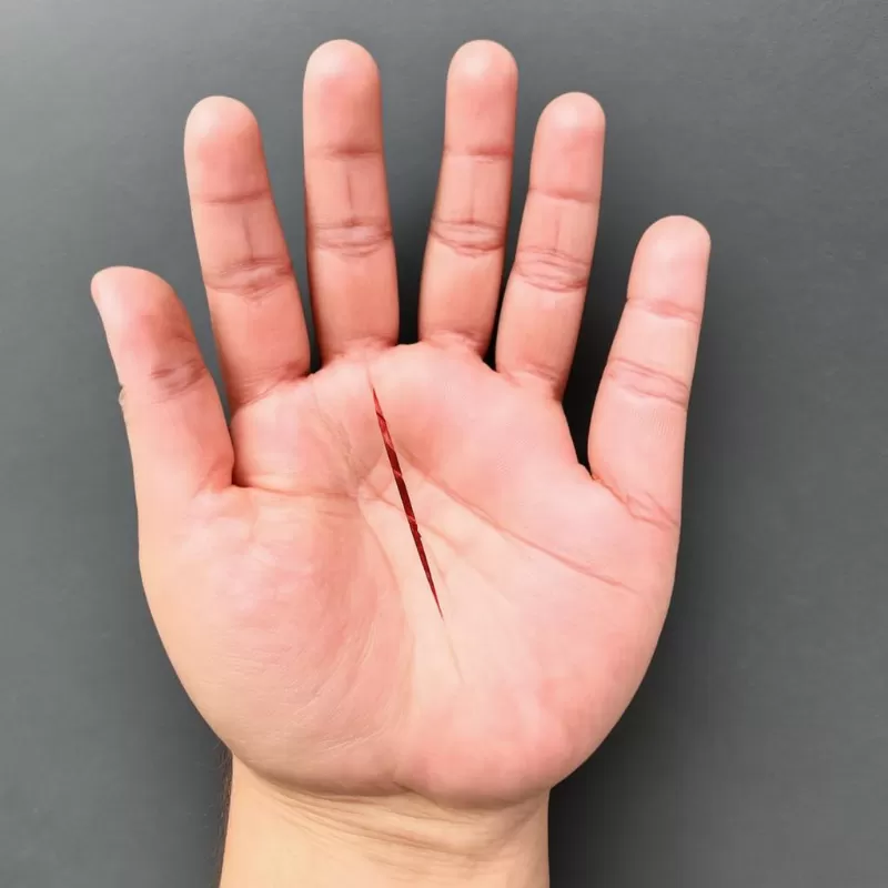Bàn tay chỉ có hai đường chỉ tay