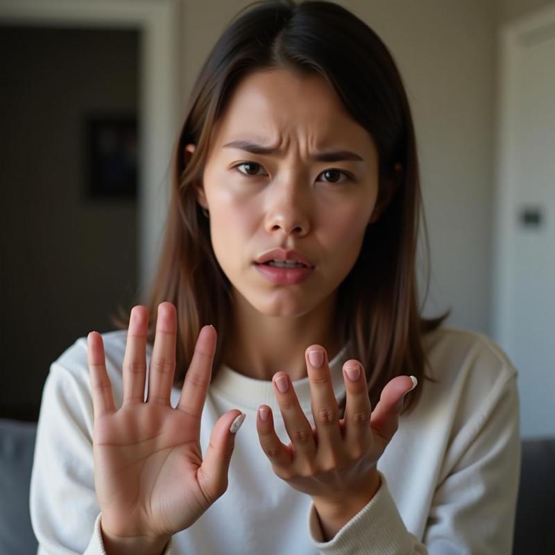 Mèo cắn vào tay trong giấc mơ