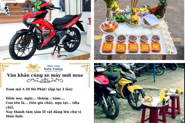 Cúng xe máy mới cầu an và may mắn