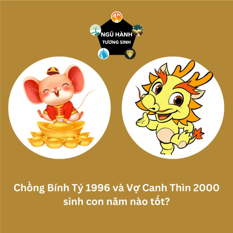 Chồng 1996 vợ 2000 sinh con năm nào hợp