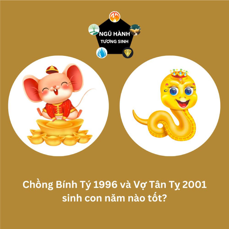 Chồng 1996 vợ 2001 sinh con năm nào tốt
