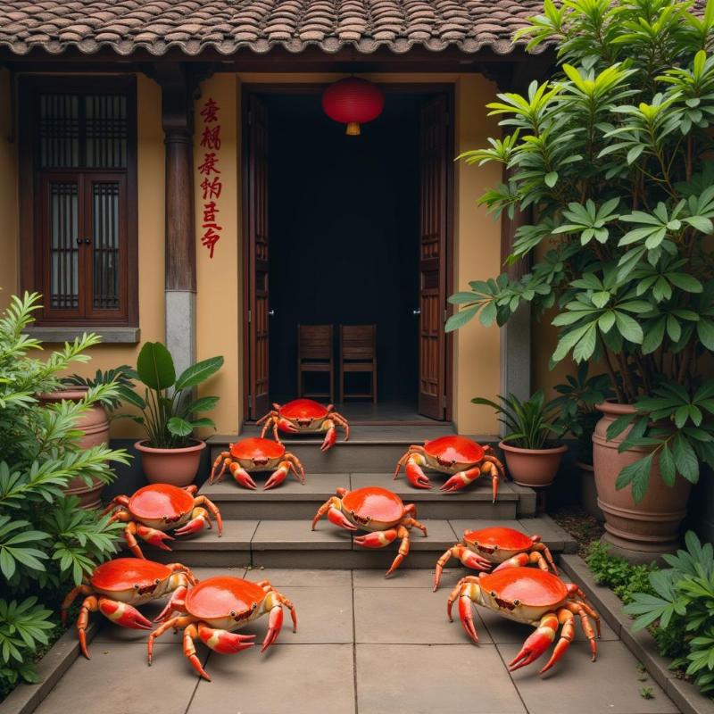 Người đang bắt cua trong giấc mơ ven sông