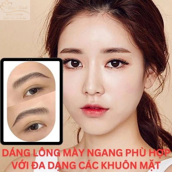 Kiểu lông mày ngang hiện đại