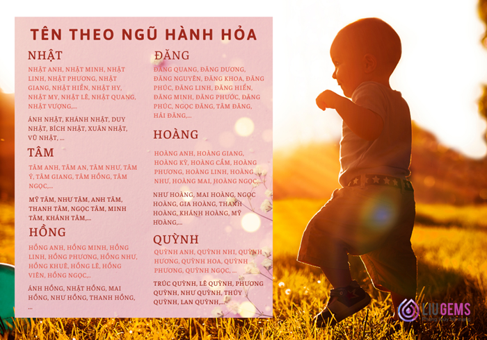 Đặt tên con theo ngũ hành hợp tuổi bố mẹ