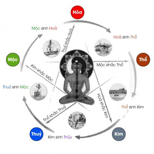 Biểu đồ âm dương ngũ hành trong triết học phương Đông