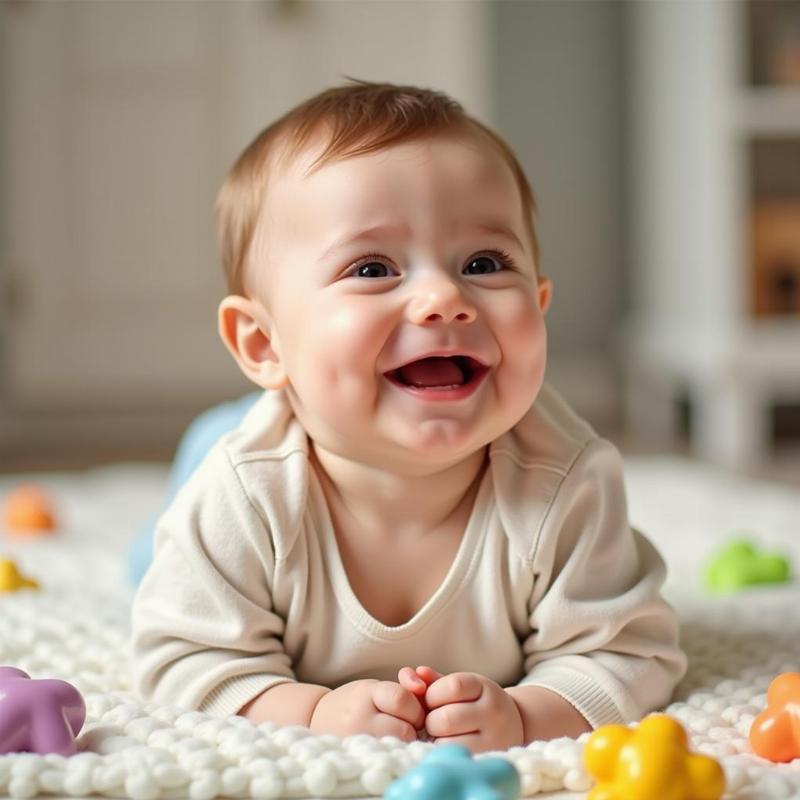Em bé đang ngủ trong giấc mơ an lành