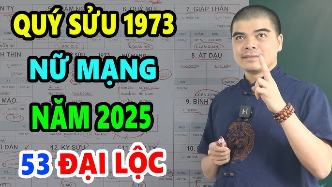 Tử vi tuổi Quý Sửu 1973 nữ mạng năm 2025
