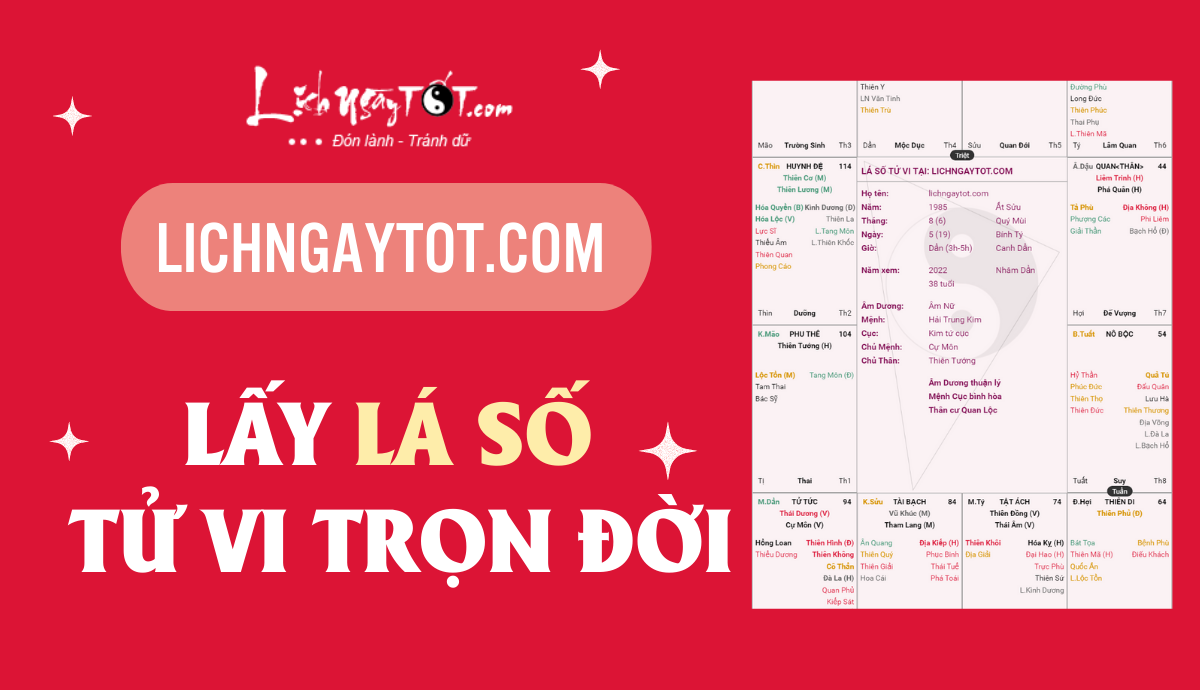 Lập lá số tử vi miễn phí trực tuyến nhanh chóng