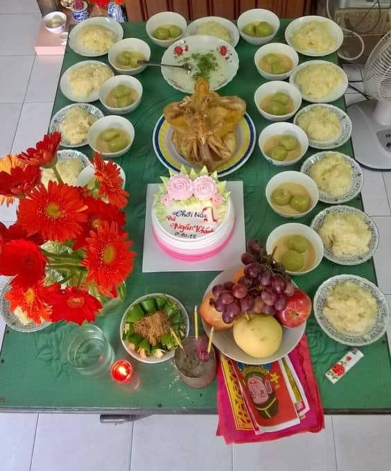 Mâm cúng đầy tháng cho bé trai đầy đủ nhất