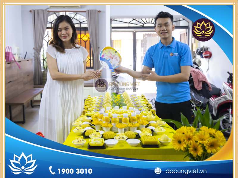 Bàn lễ cúng đầy tháng cho bé gái đúng phong tục