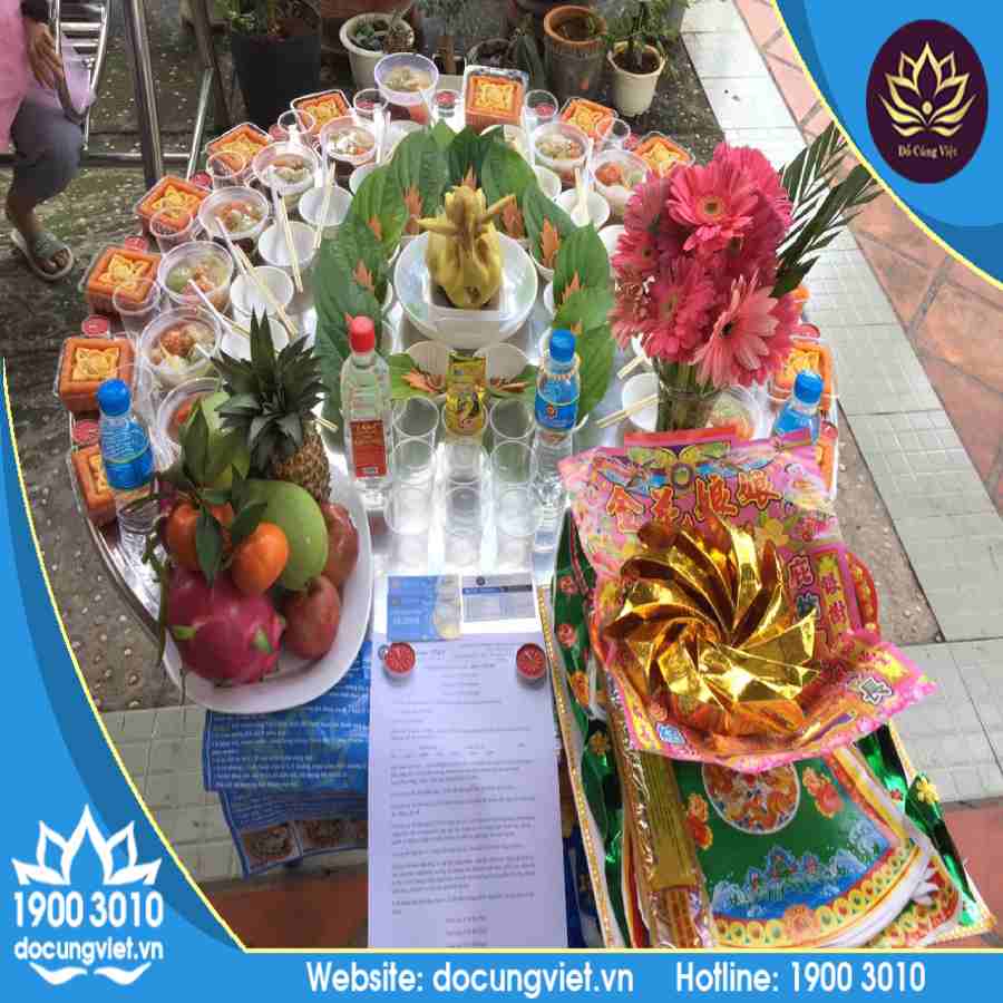 Mâm cúng đầy tháng cho bé trai truyền thống