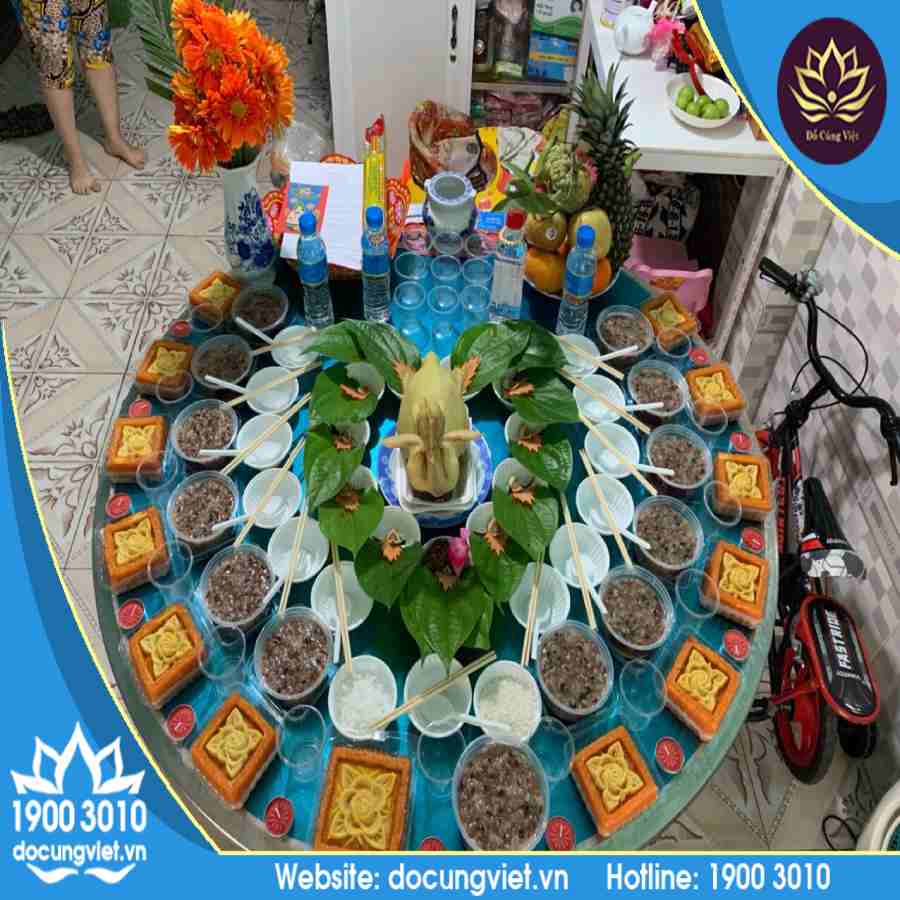 Mâm cúng đầy tháng cho bé trai truyền thống