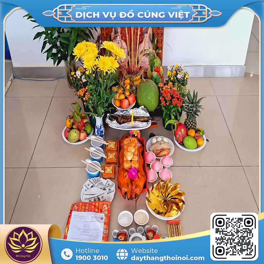 Mâm cúng tạ đất bày trí đúng phong thủy