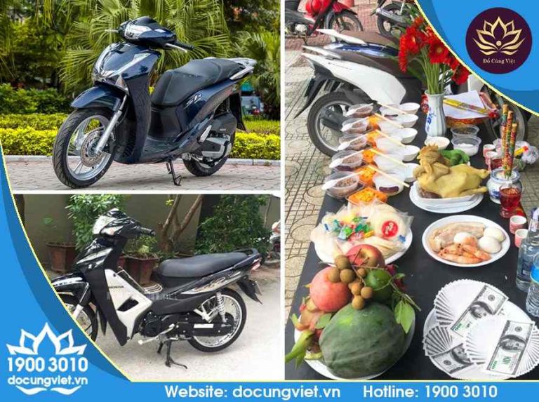 Cúng xe máy mới cầu an và may mắn