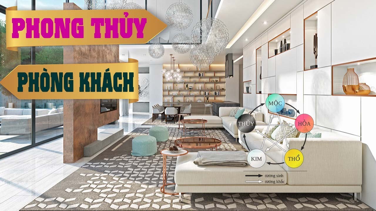 Phòng khách hiện đại hợp mệnh Thủy sang trọng