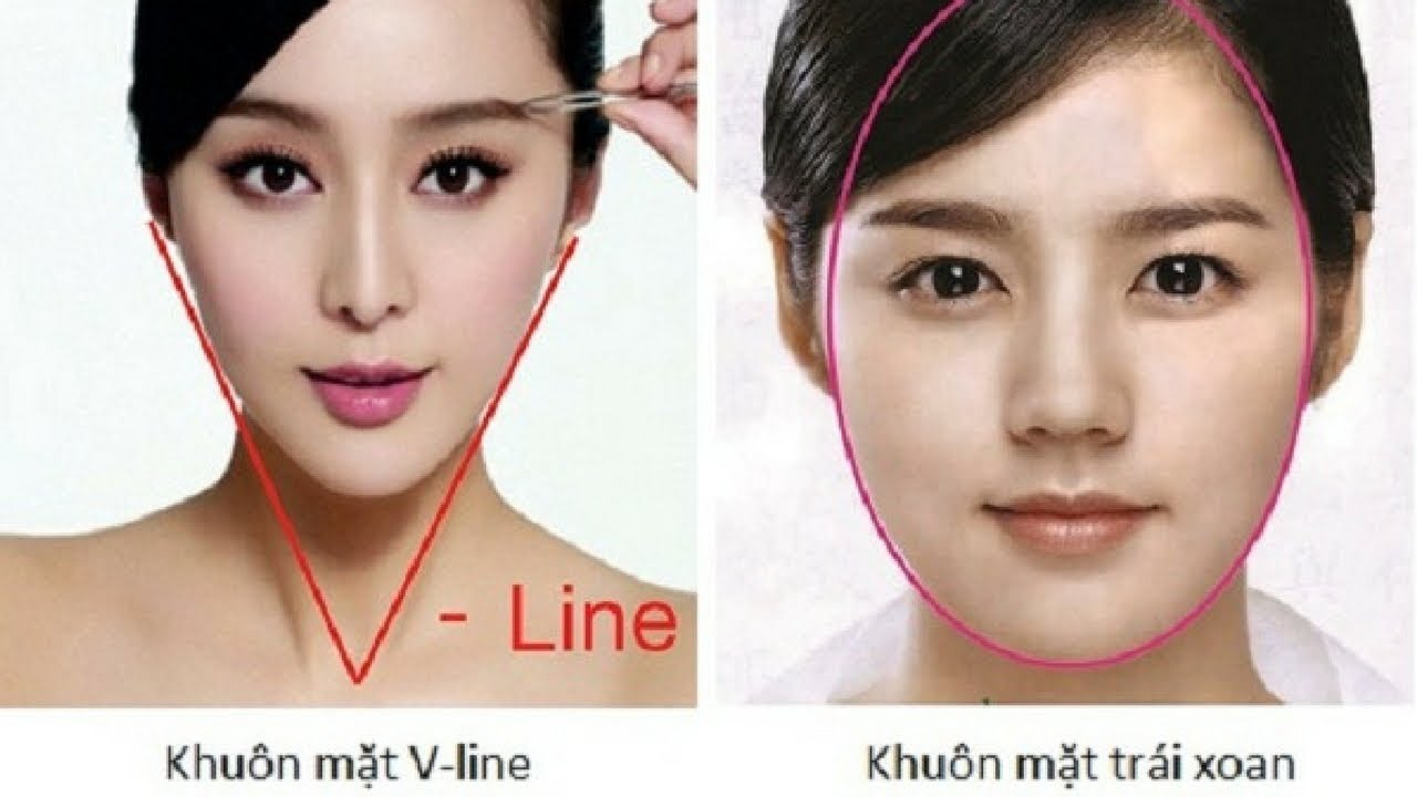 Khuôn mặt vuông ở nam và nữ