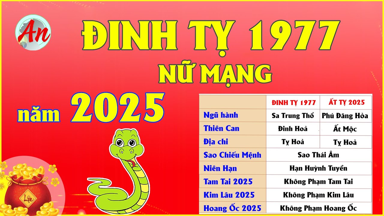 Tử vi Đinh Tỵ 1977 nữ mạng năm 2025