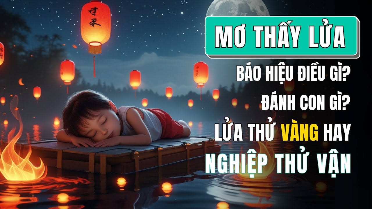 Lửa cháy bùng sáng trong giấc mơ ban đêm