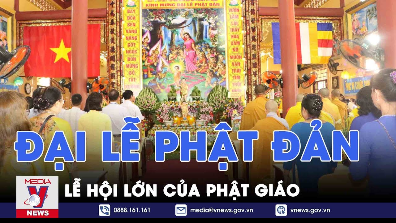 Mâm lễ cúng Phật Đản trang trọng tại chùa