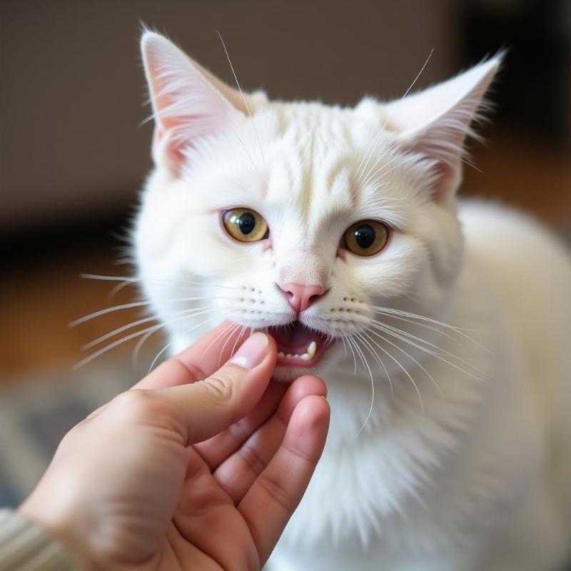 Mèo cắn vào tay nên đánh đề con gì
