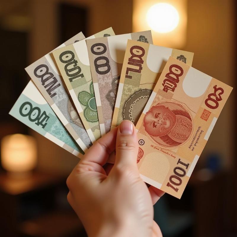 Người mơ thấy rất nhiều tiền trên bàn