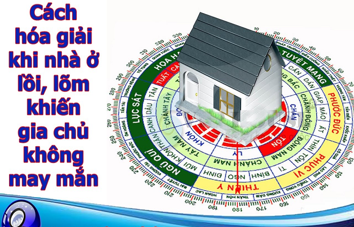 Bố trí nhà lệch tâm hợp phong thuỷ hiện đại