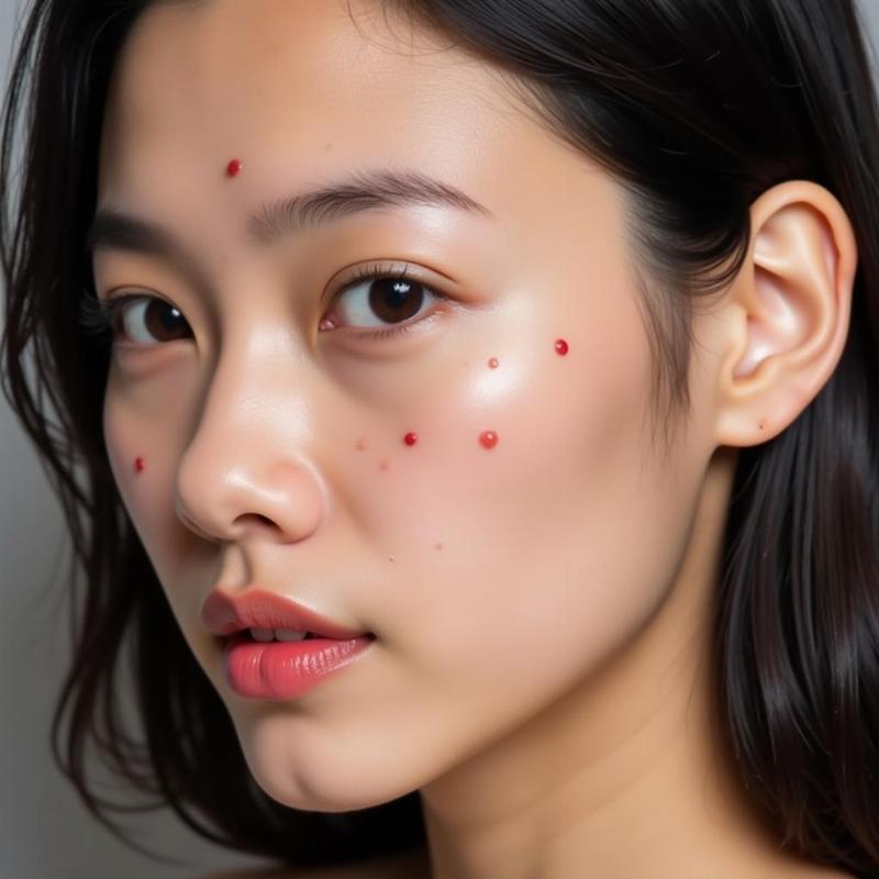 Một số nốt ruồi nên tẩy trên mặt nữ