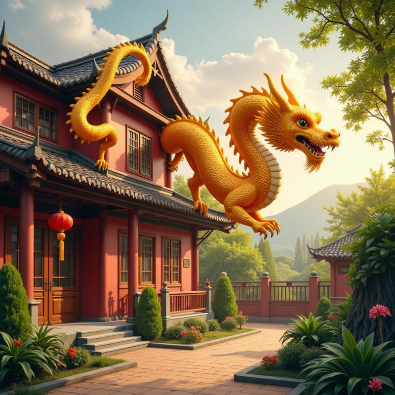 Rồng bay trên trời trong giấc mơ huyền bí