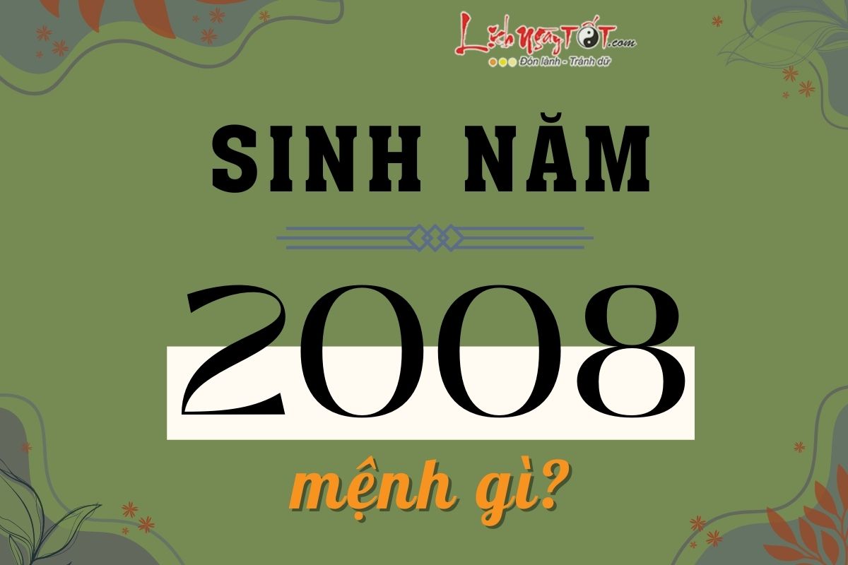 Bản đồ chiêm tinh Vệ Đà cho người sinh năm 2008