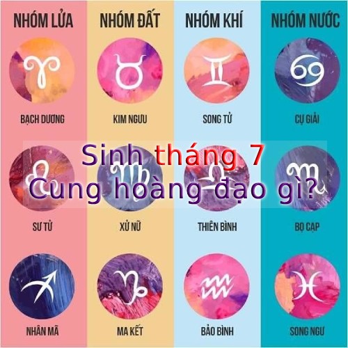 Biểu tượng cung hoàng đạo tháng 7