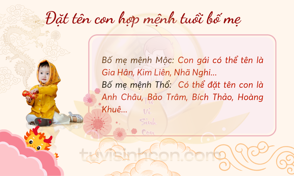 Bé gái dễ thương với tên đẹp sinh năm 2024