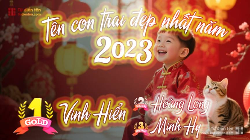 Bé trai sinh năm 2023 với tên đẹp hợp phong thủy