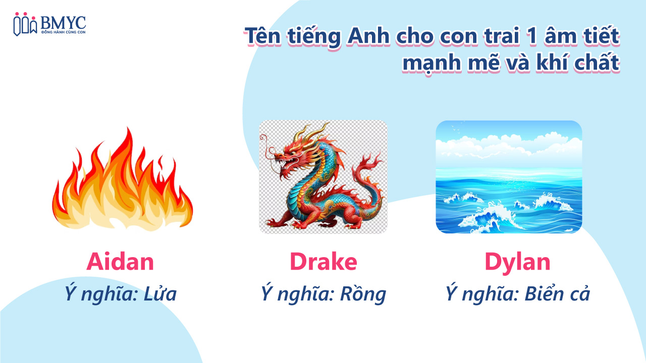 Tên tiếng Anh hay cho bé trai hiện đại