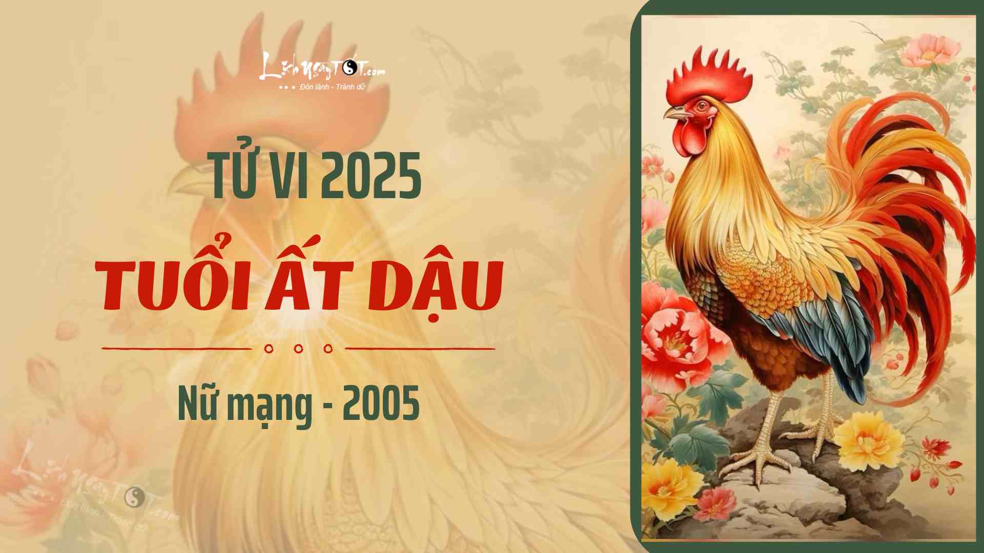 Tử vi nữ Ất Dậu 2005 năm 2025 chi tiết