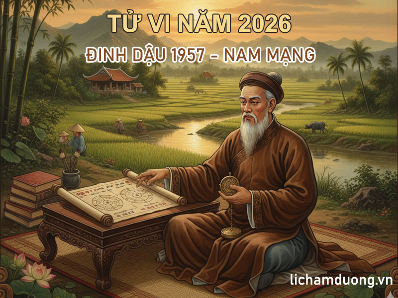 Tử vi nam Đinh Dậu 1957 năm 2026 chi tiết