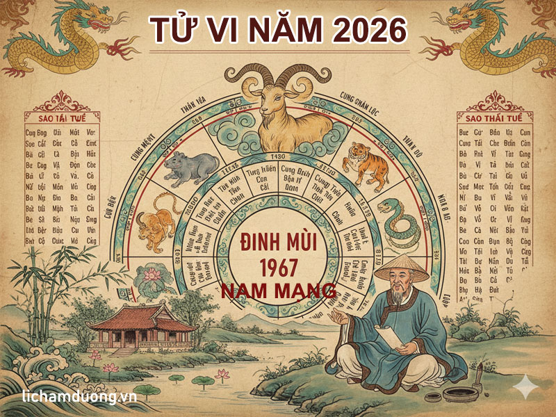 Tử vi Đinh Mùi 1967 nam mạng năm 2026