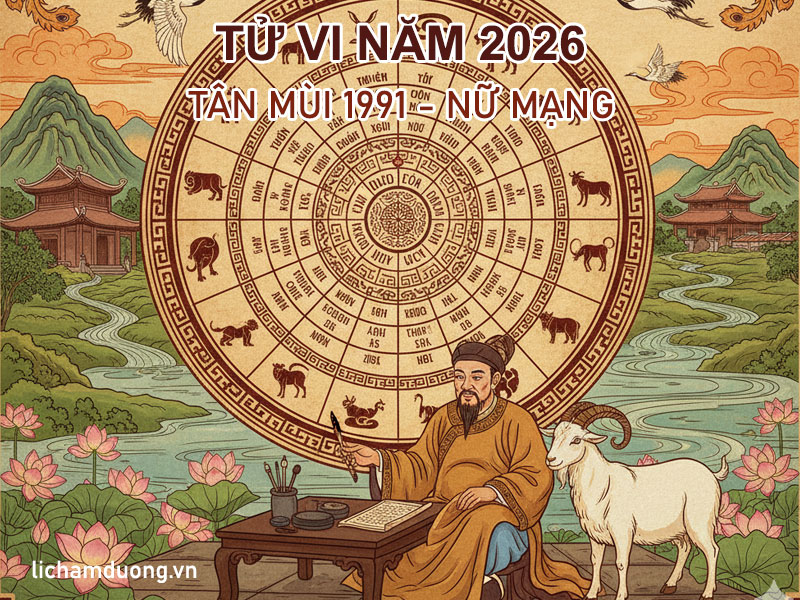 Tử vi nữ Tân Mùi 1991 năm 2026 chi tiết